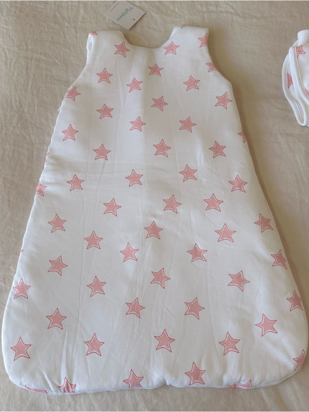 Nellapima Pink Stars Print Sleep Sack Blanket Bib Hat 4 Piece Set NEW NWT - Picture 7 of 7
